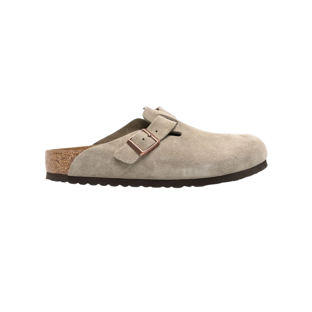 Birkenstock Slipper Boston de camurça