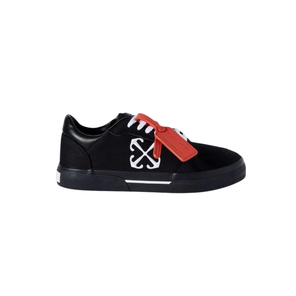 Tênis Off-White New Low Vulcanized Black White