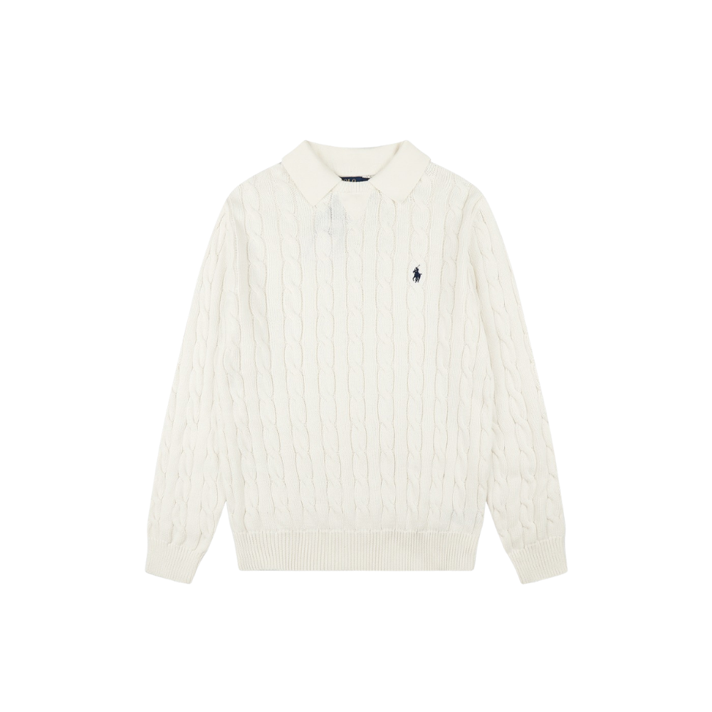 Suéter Ralph Lauren Tricô Branco com gola feminino