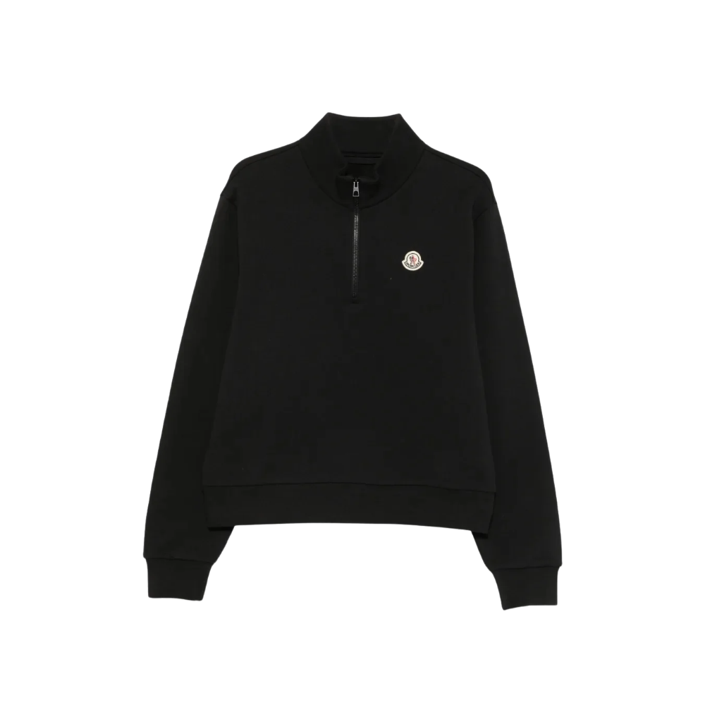 Suéter Quarter Zip Moncler Logo Patch