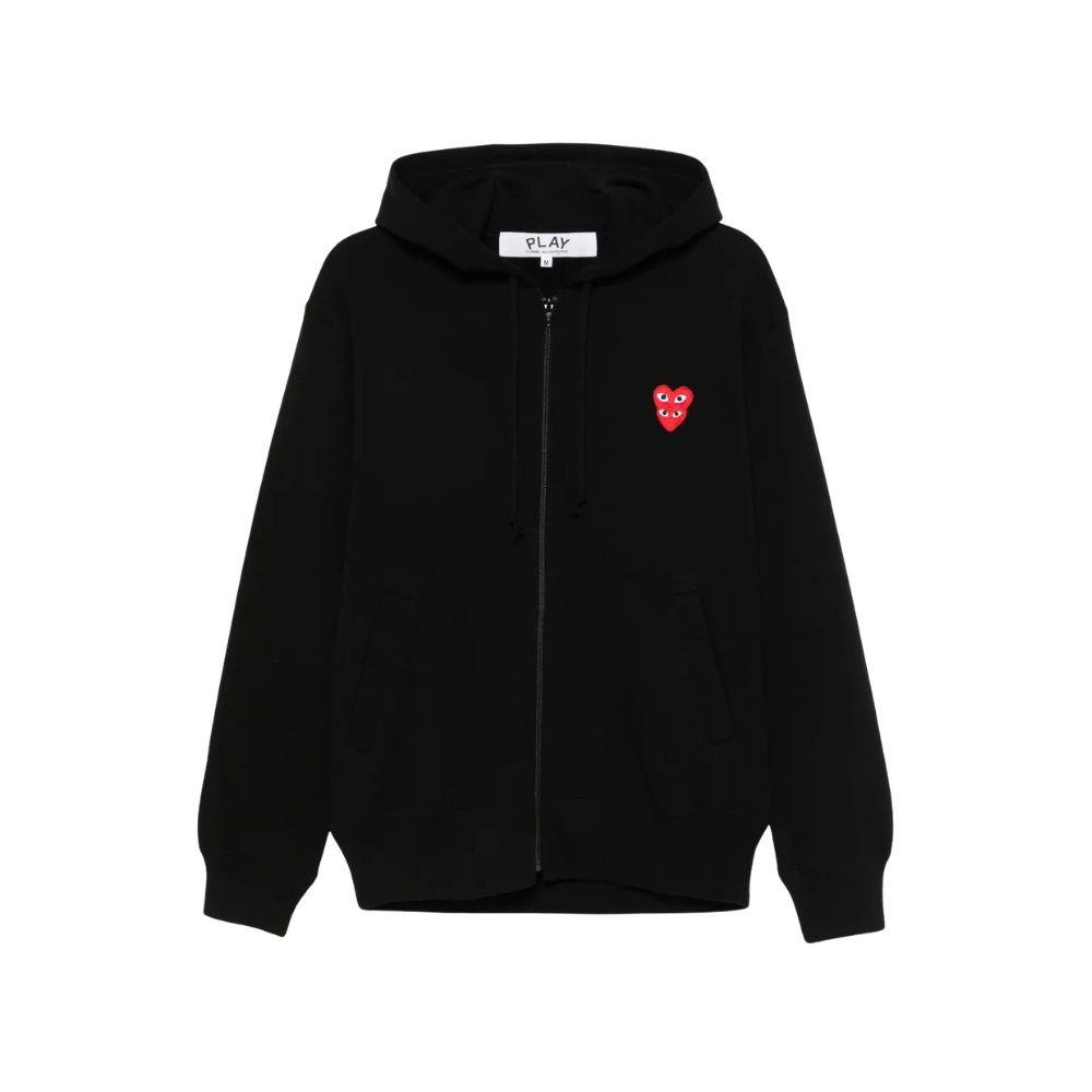 Moletom CDG Play Familly Hearts com zíper