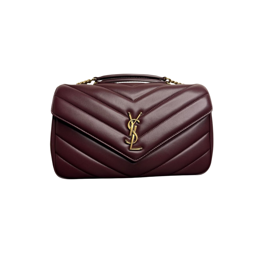 Bolsa Yves Saint Laurent LouLou média em couro de cordeiro matelassê