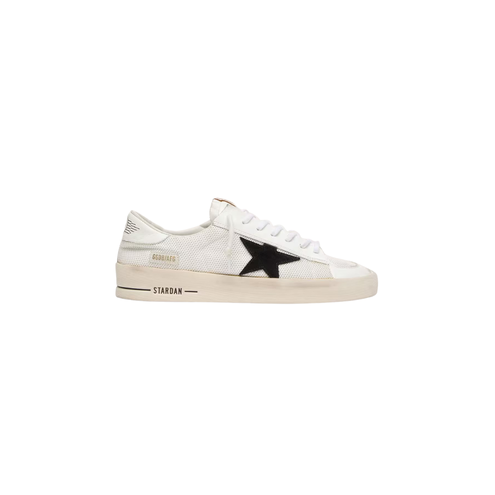 Golden Goose Stardan Tela Branca Estrela Preta LMT Edition