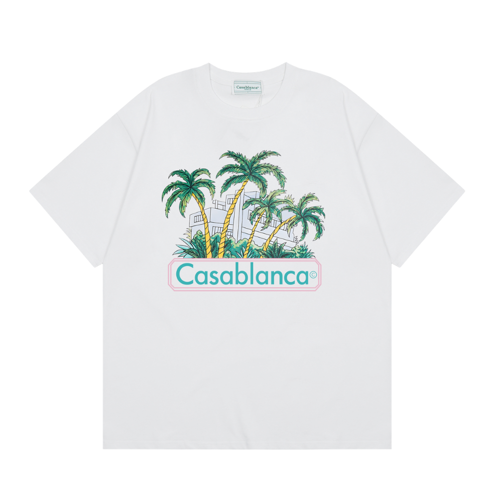 Camisa Casa Blanca Island na cor branca