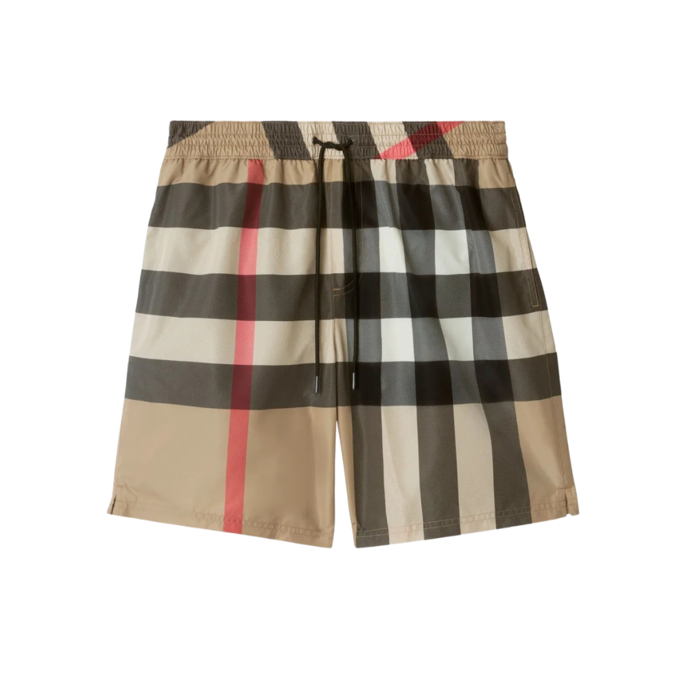 Short Burberry Xadrez Praia